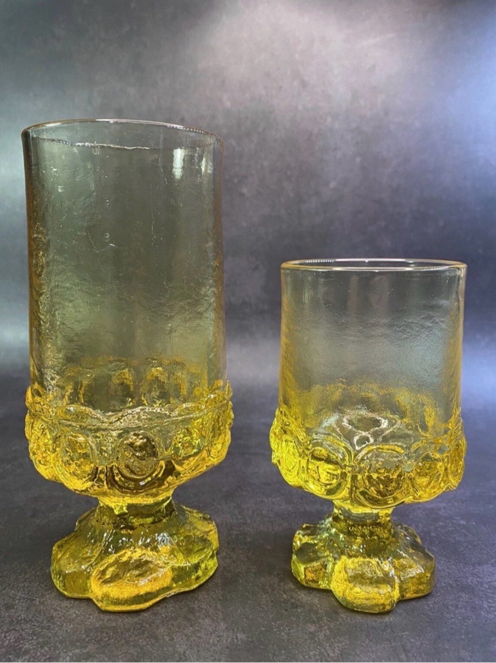 This post is for a set of (4) tall Vintage Tiffin Franciscan Madeira CornSilk (1